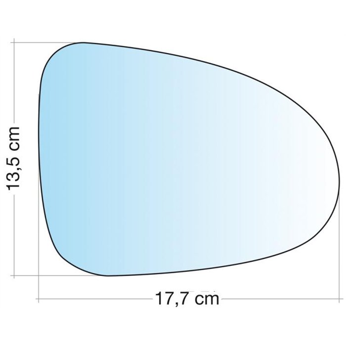 SPECCHIO C/PIASTRA DX CROM. CURVO VW TOUAREG 10˃