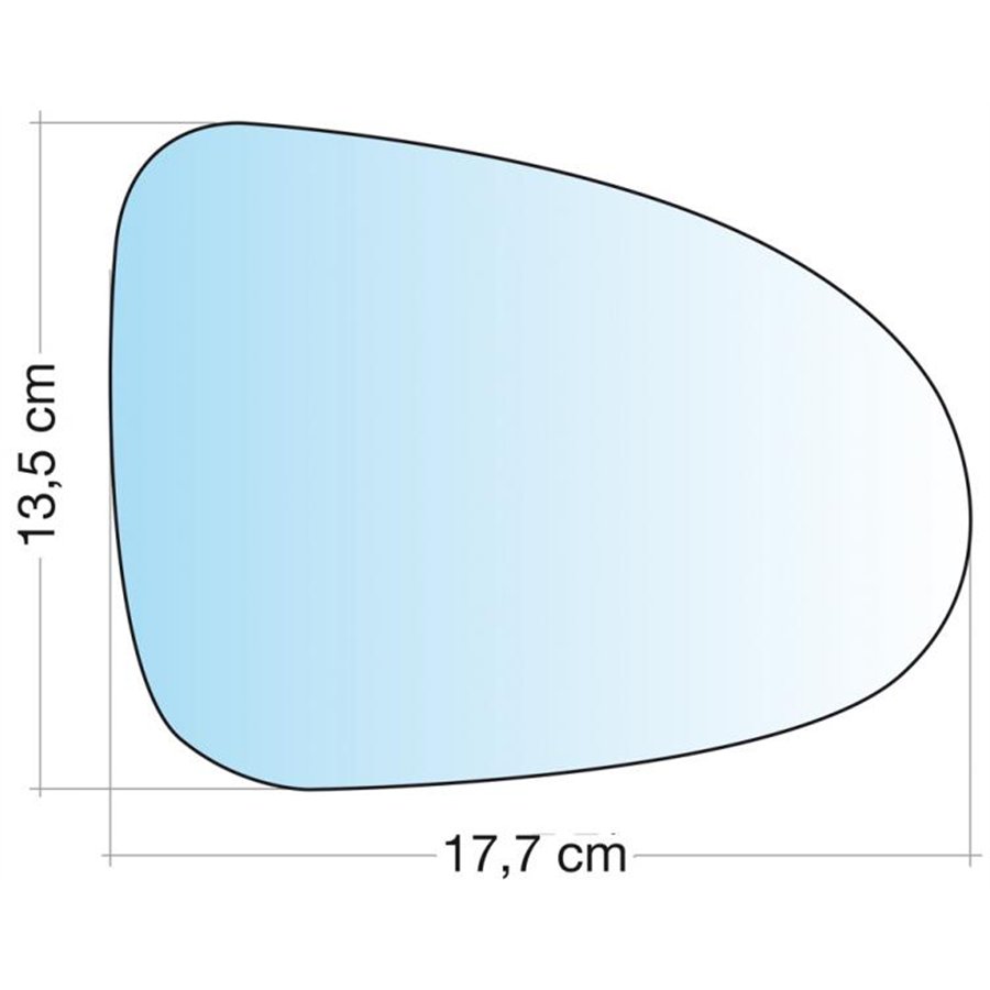 SPECCHIO C/PIASTRA DX CROM ASF TERM TOUAREG 10˃