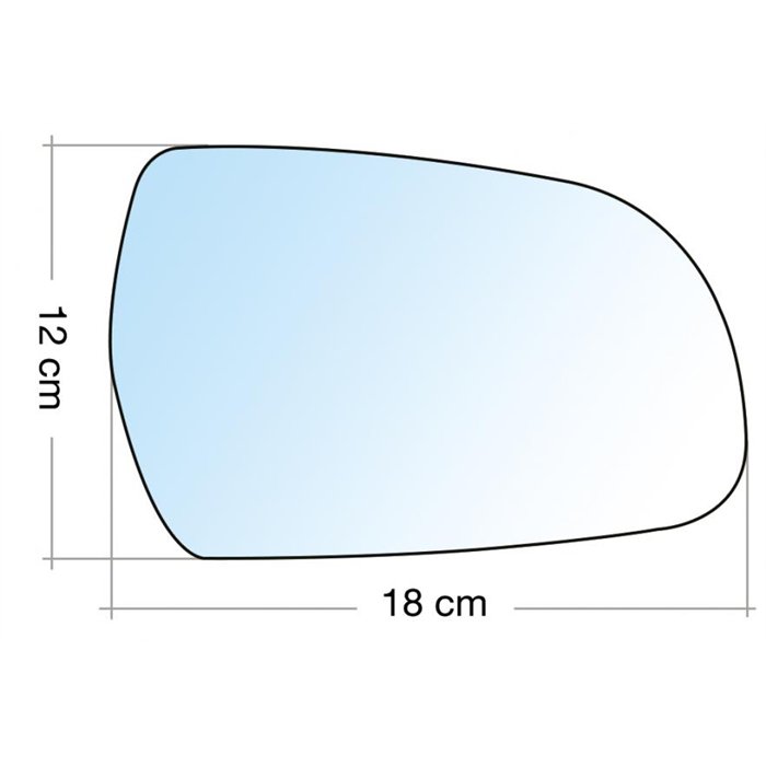SPECCHIO C/PIASTRA DX CROM CURVO TERM AUDI A3/A5 5P 08˃