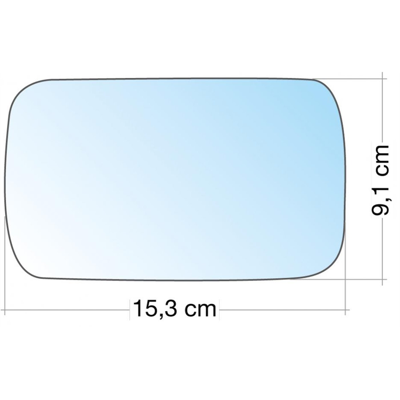 SPECCHIO C/PIASTRA SX-DX AZZ. ASF. BMW SERIE 3 (E36/46) 90˃05, SERIE 5 ˃87, SERIE 5 (E39) 96˃03