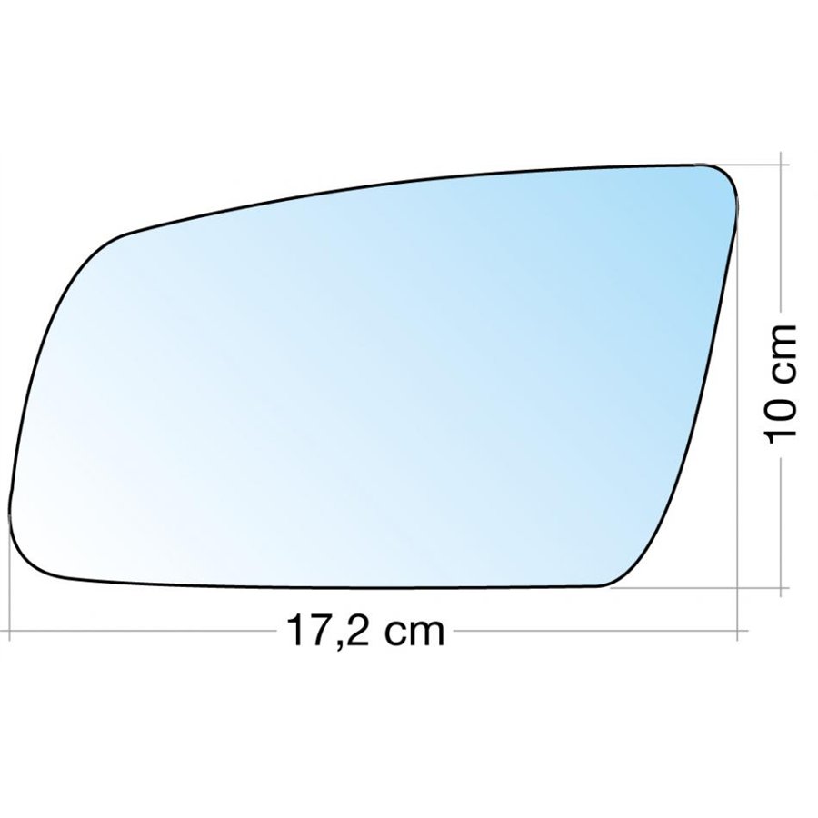 SPECCHIO C/PIASTRA SX AZZ. CURVO BMW SERIE 5 (E60) 03˃10