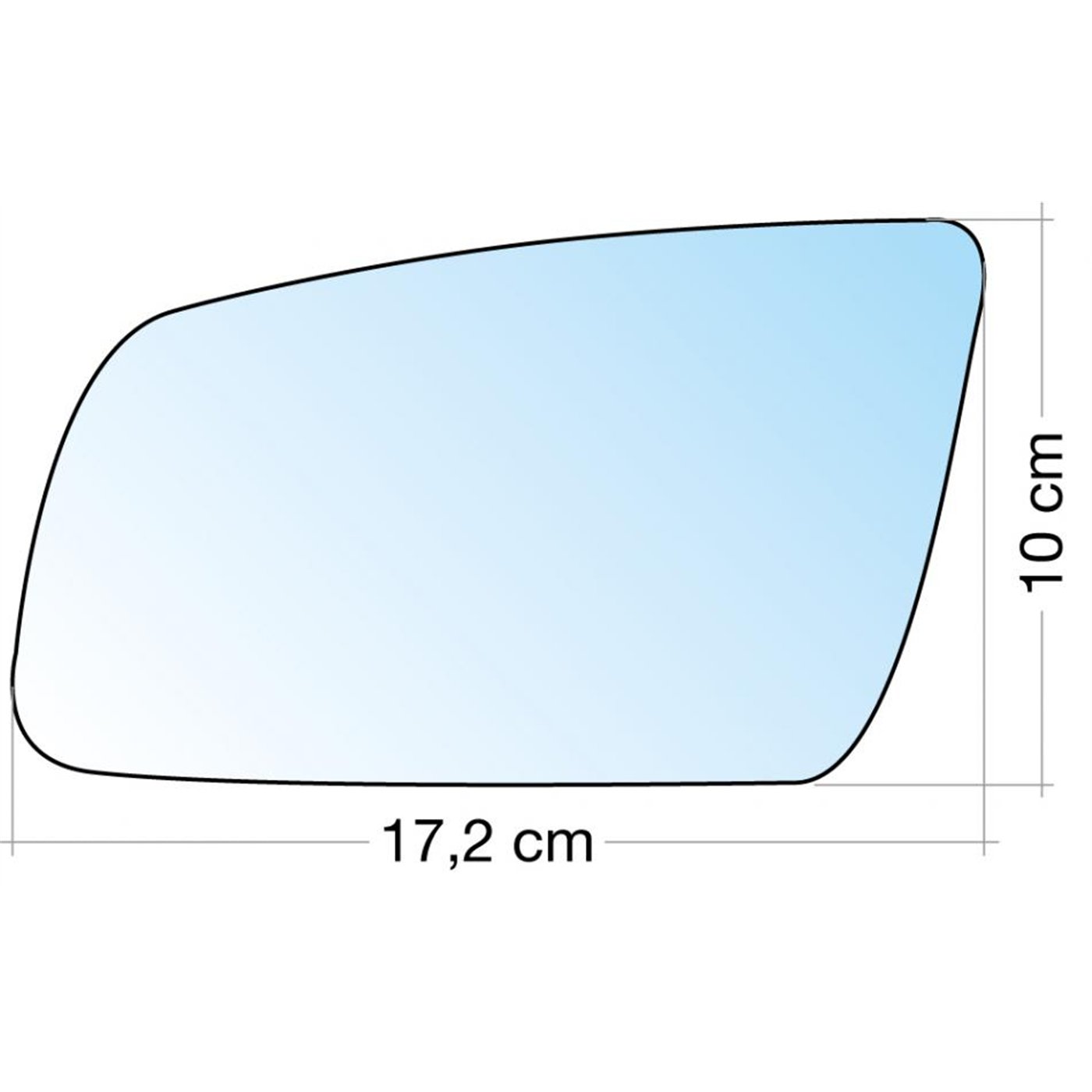 SPECCHIO C/PIASTRA SX AZZ. CURVO TERM. BMW SERIE 5 (E60) 03˃10