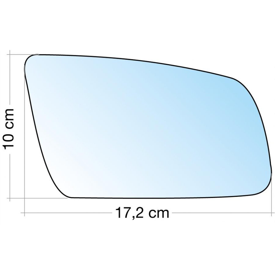 SPECCHIO C/PIASTRA DX AZZ. CURVO TERM. BMW SERIE 5 (E60) 03˃10