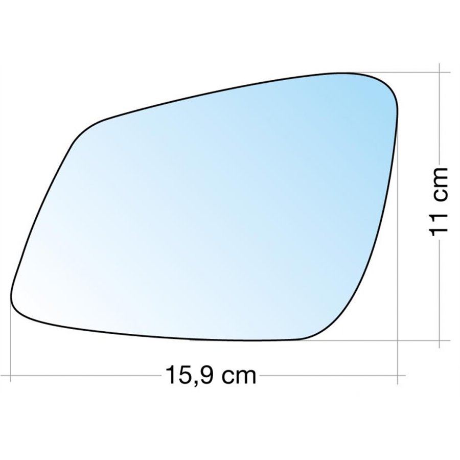 SPECCHIO C/PIASTRA SX CROM. CURVO TERM. BMW SERIE 1/SERIE 3 (F30) 12˃, SERIE 5 (F10) 10˃