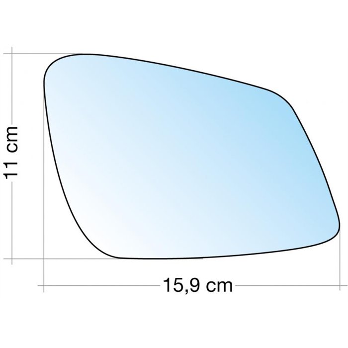SPECCHIO C/PIASTRA DX CROM. CURVO TERM. BMW SERIE 1/SERIE 3 (F30) 12˃, SERIE 5 (F10) 10˃
