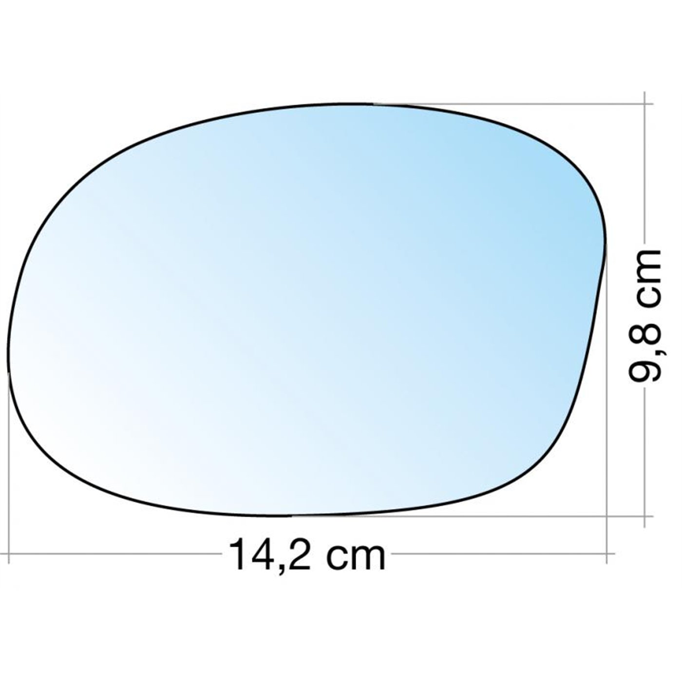SPECCHIO C/PIASTRA SX CROM. ASF. CITROEN C2, C3 ˃09-C3 PLURIEL-PEUGEOT 1007