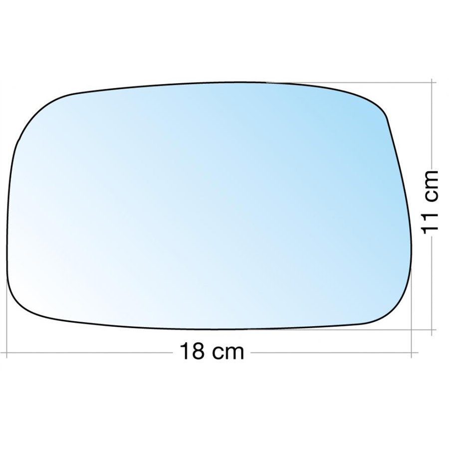 SPECCHIO C/PIASTRA SX AZZ. CURVO TERM. CITROEN C8-FIAT ULYSSE-LANCIA PHEDRA-PEUGEOT 807 ˃10