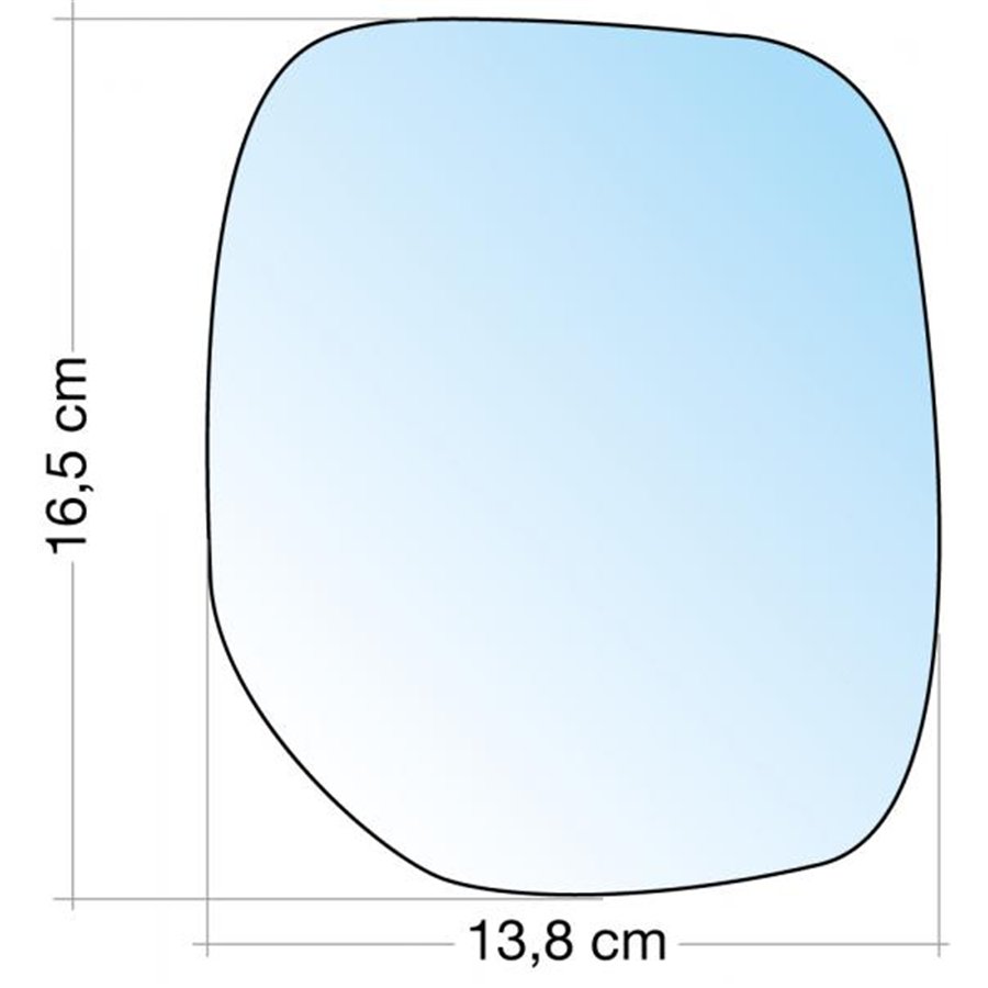 SPECCHIO C/PIASTRA DX CROM. CURVO TERM. CITROEN BERLINGO ˃08-PEUGEOT RANCH