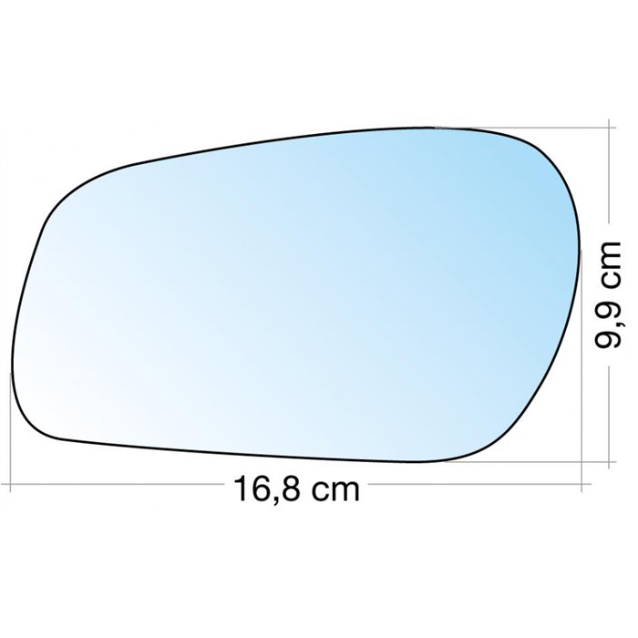 SPECCHIO C/PIASTRA SX CROM. CURVO CITROEN XSARA 97˃02