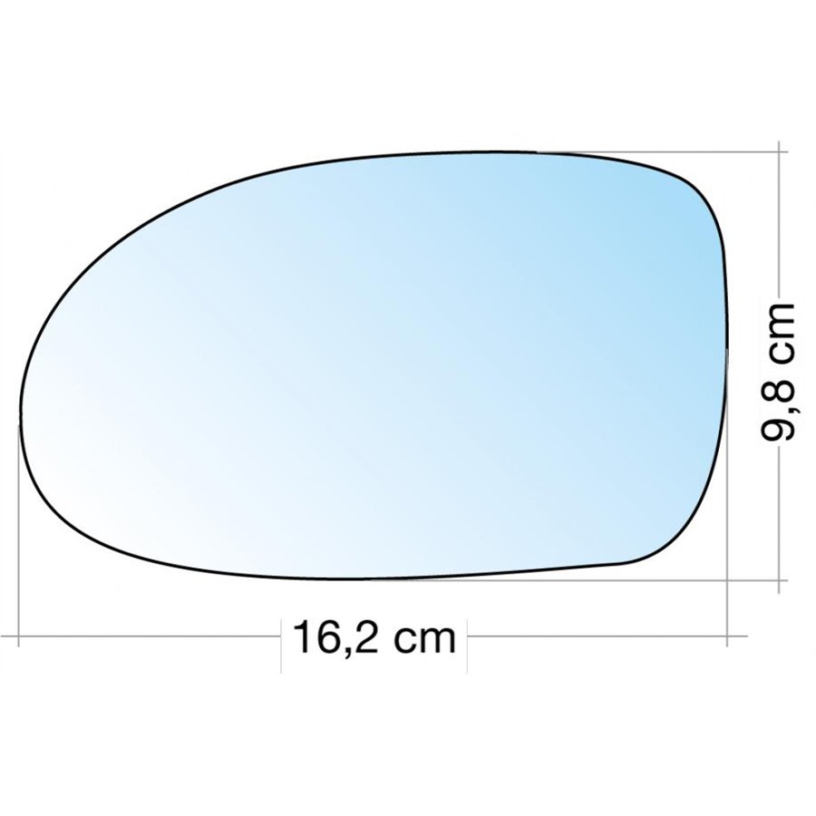 SPECCHIO C/PIASTRA SX AZZ. CURVO TERM. CITROEN C5/C6 ˃08