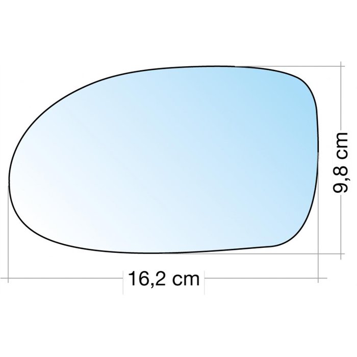 SPECCHIO C/PIASTRA SX AZZ. ASF. TERM. CITROEN C5/C6 ˃08