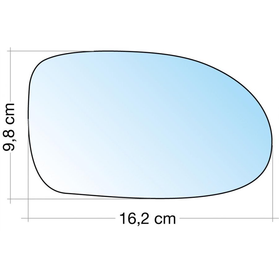 SPECCHIO C/PIASTRA DX AZZ. ASF. CITROEN C5/C6 ˃08