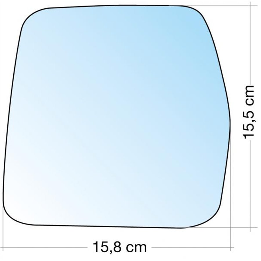 SPECCHIO C/PIASTRA SX CROM. ASF. TERM. CITROEN JUMPY ˃07-FIAT SCUDO 96˃07-PEUGEOT EXPERT ˃07 (COM.MECCANICO)