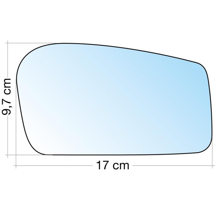 SPECCHIO C/PIASTRA DX AZZ. CURVO TERM. CITROEN EVASION-FIAT ULYSSE ˃02-LANCIA ZETA -PEUGEOT 806  (COM. MANUALE)