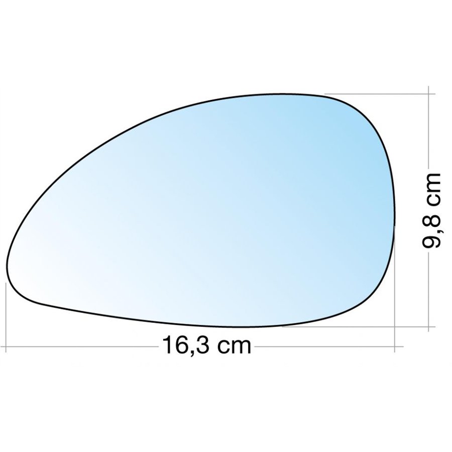 SPECCHIO C/PIASTRA SX AZZ. ASF. TERM. CITROEN C4 04˃08