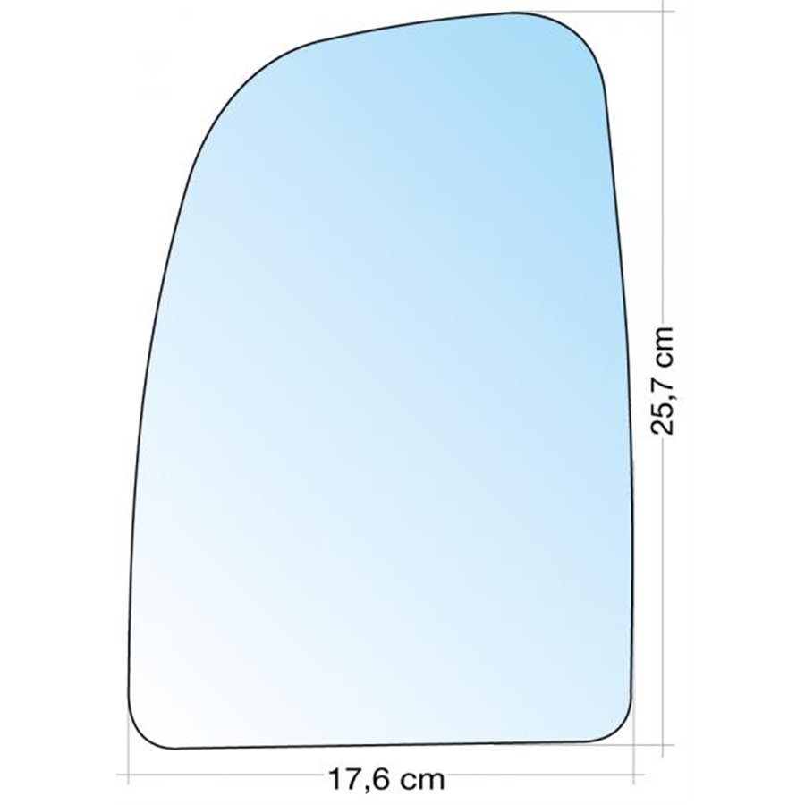 SPECCHIO C/PIASTRA SX CROM. CURVO CITROEN JUMPER-FIAT DUCATO-PEUGEOT J5 BOXER 06˃