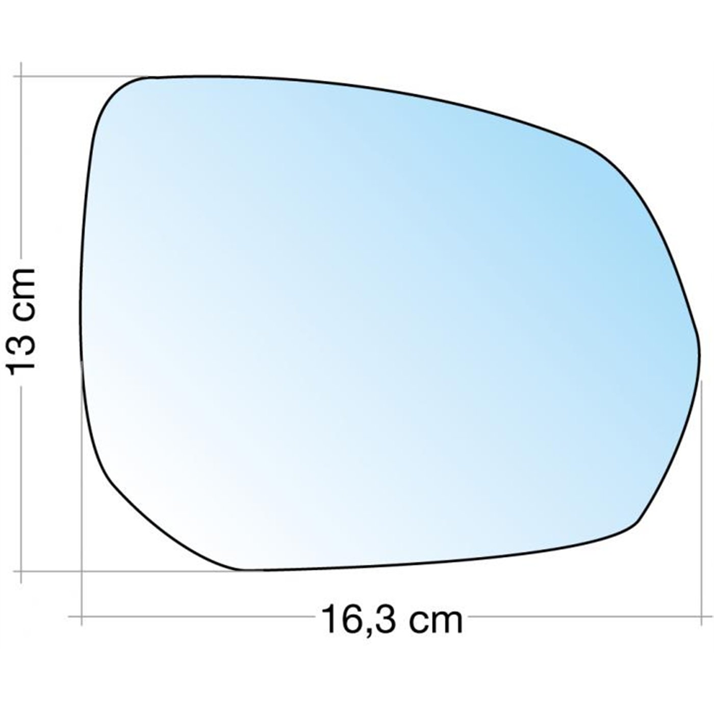 SPECCHIO C/PIASTRA DX CROM. CURVO CITROEN C3 PICASSO, C4 PICASSO/GRAND PICASSO