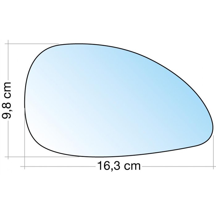 SPECCHIO C/PIASTRA DX CROM. CURVO CITROEN C4 04˃08