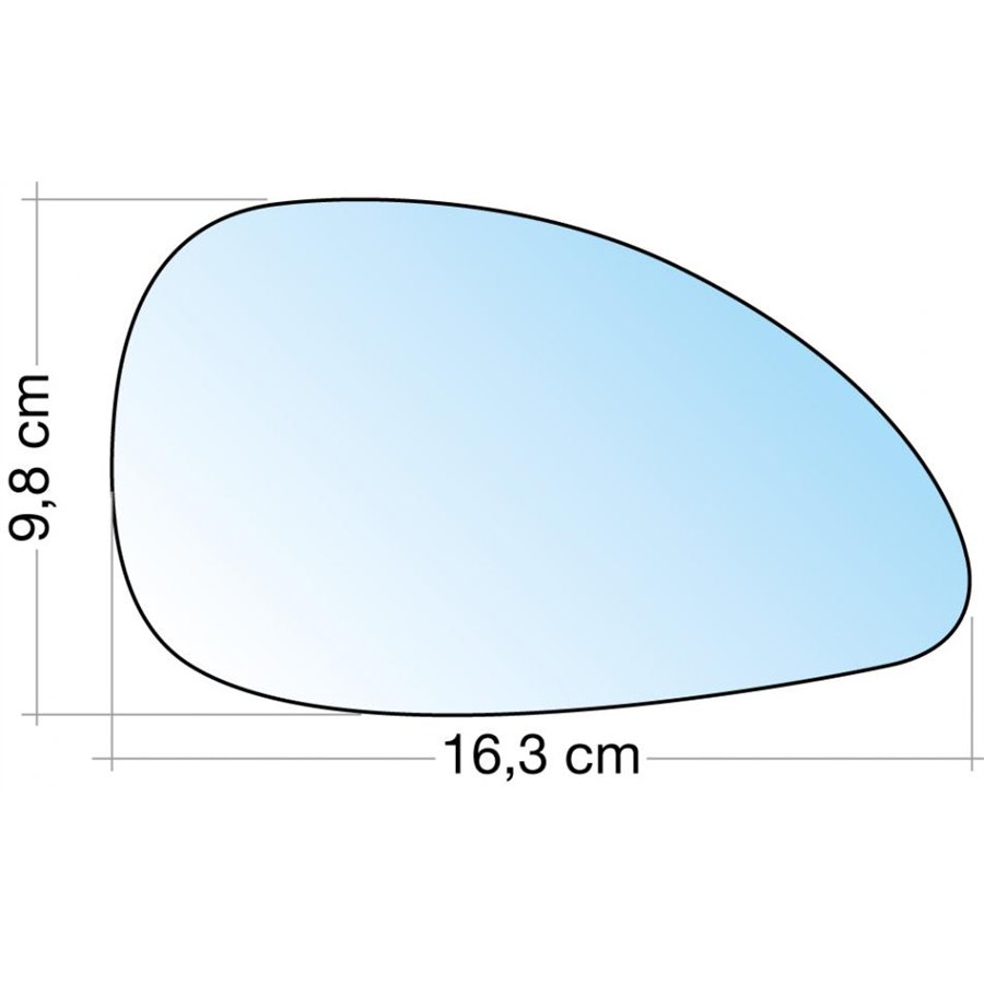 SPECCHIO C/PIASTRA DX CROM. ASF. TERM. CITROEN C4 04˃08