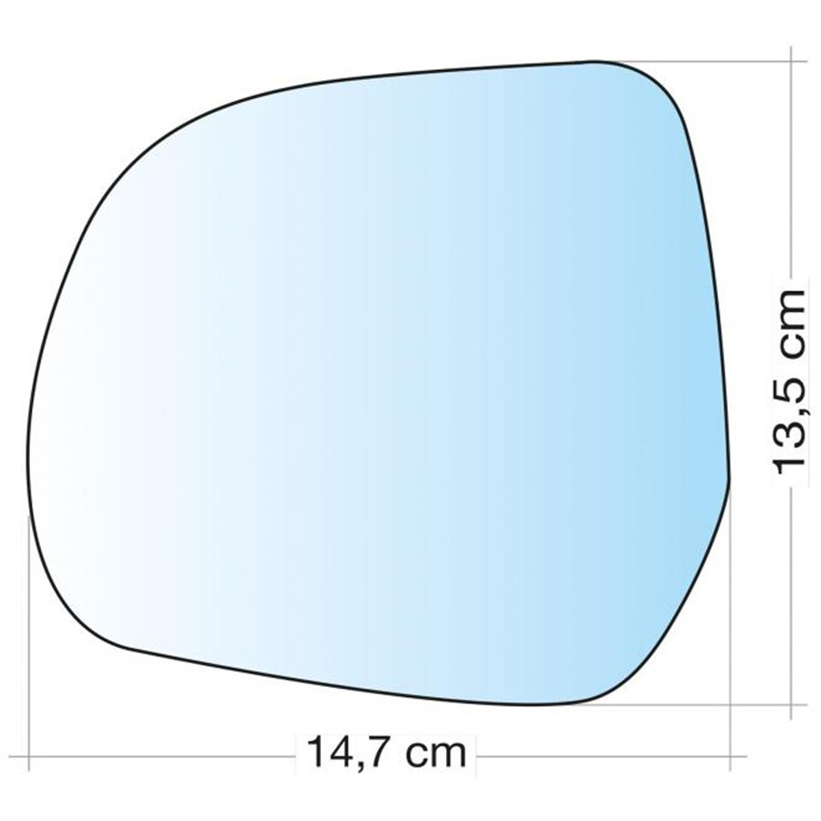 SPECCHIO C/PIASTRA SX CROM CURVO DACIA DUSTER 13˃18