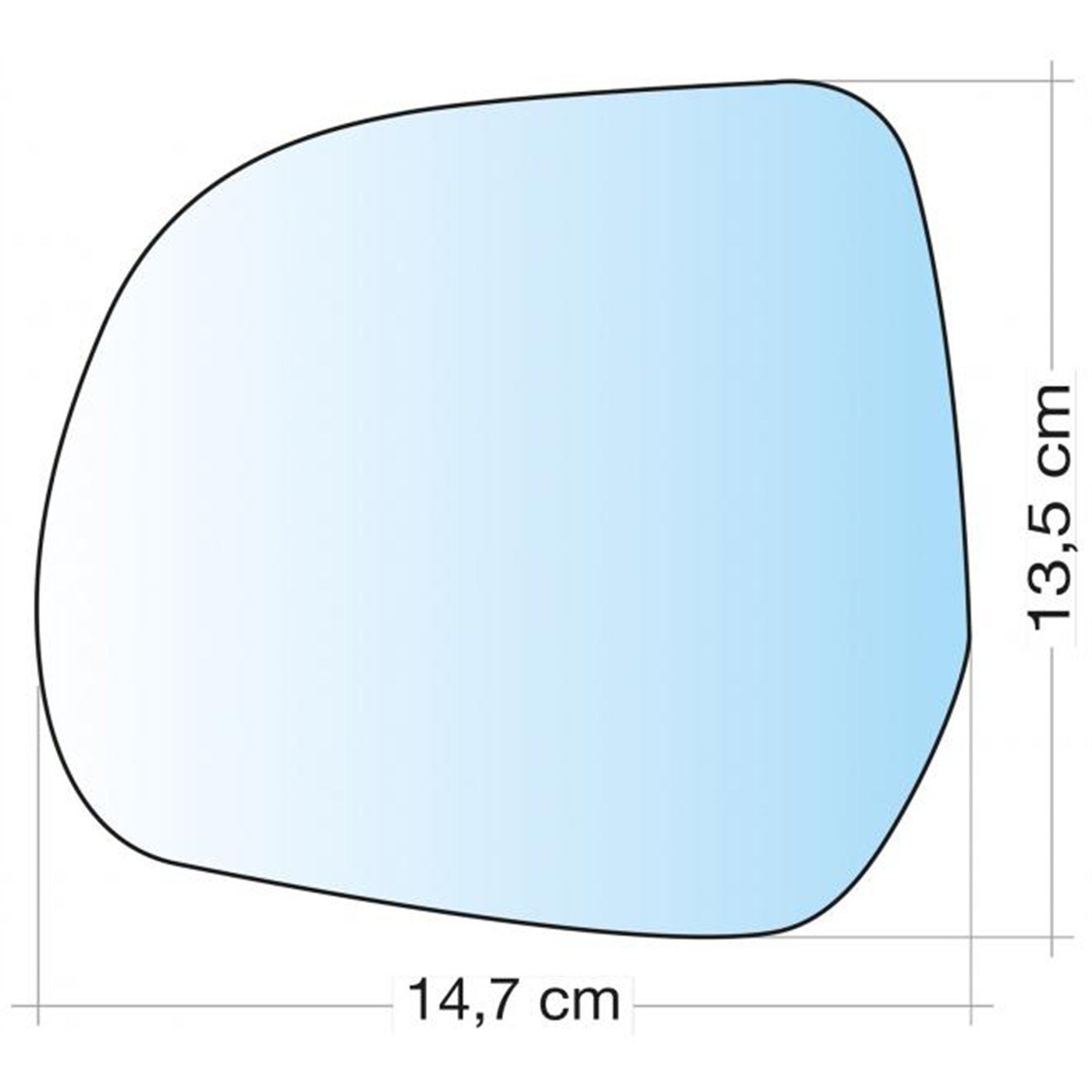 SPECCHIO C/PIASTRA SX CROM CURVO TERM DACIA DUSTER 13˃18