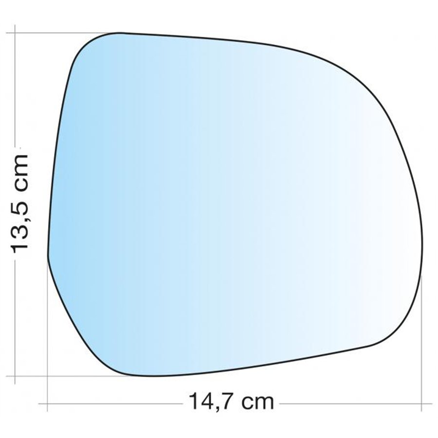 SPECCHIO C/PIASTRA DX CROM CURVO DACIA DUSTER 13˃18