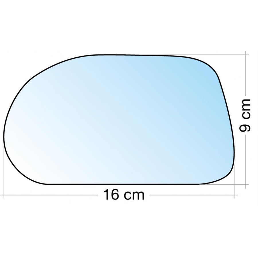 SPECCHIO C/PIASTRA SX CROM. CURVO TERM. FIAT BRAVO/BRAVA/MAREA 95˃