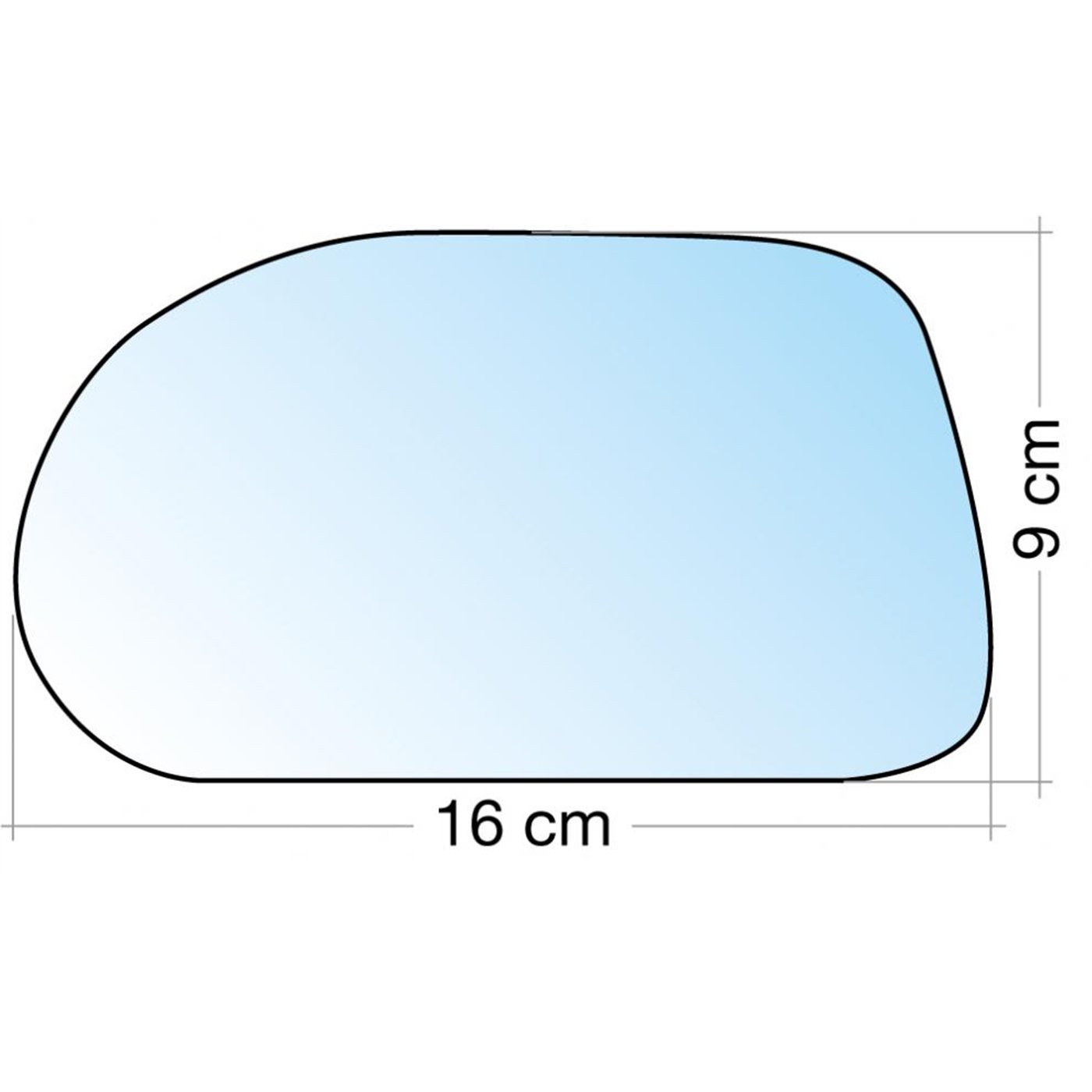 SPECCHIO C/PIASTRA SX CROM. ASF. TERM. FIAT BRAVO/BRAVA/MAREA 95˃