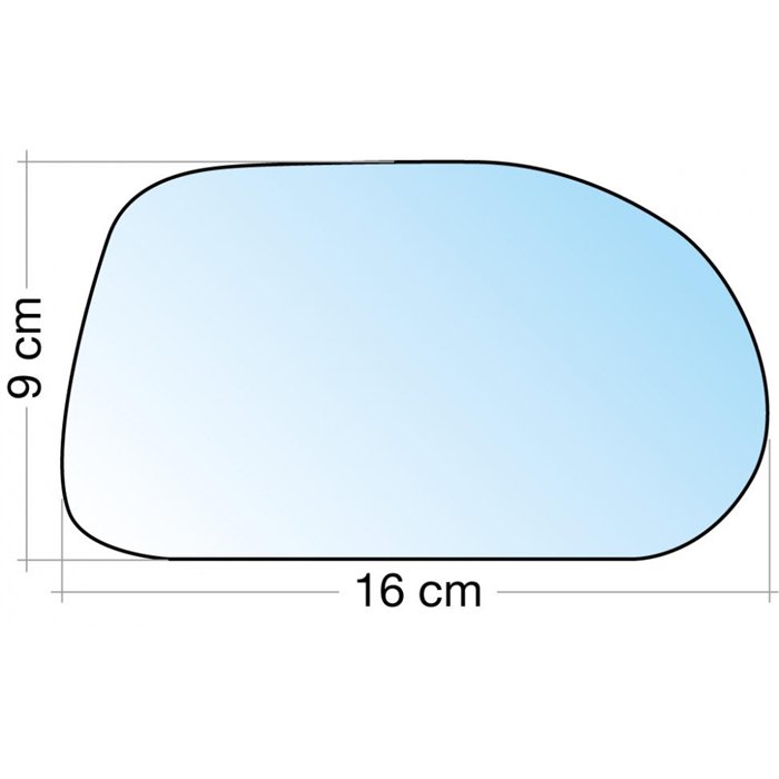 SPECCHIO C/PIASTRA DX CROM. CURVO TERM. FIAT BRAVO/BRAVA/MAREA 95˃