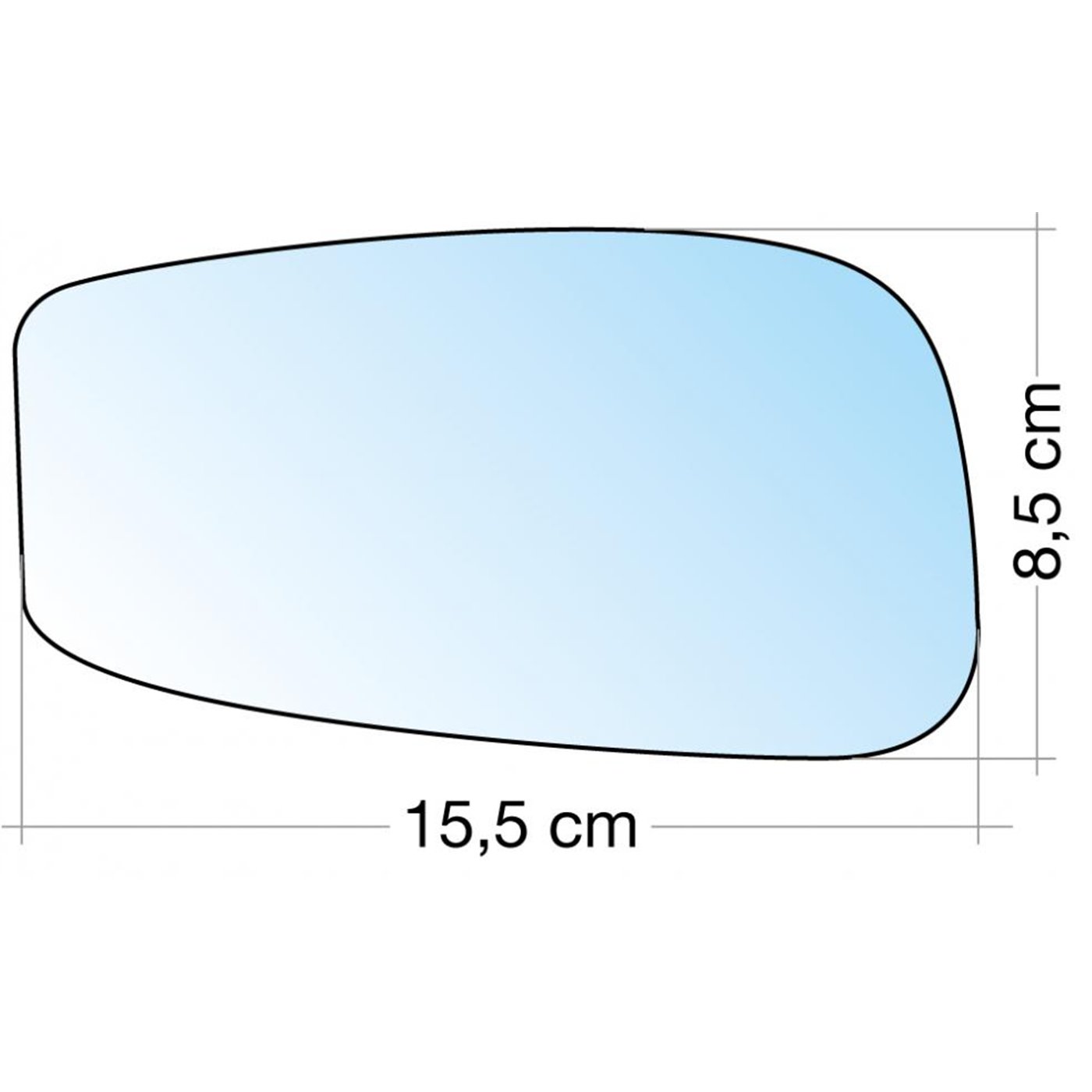 SPECCHIO C/PIASTRA SX CROM. ASF. FIAT IDEA ˃10, STILO-LANCIA MUSA ˃09