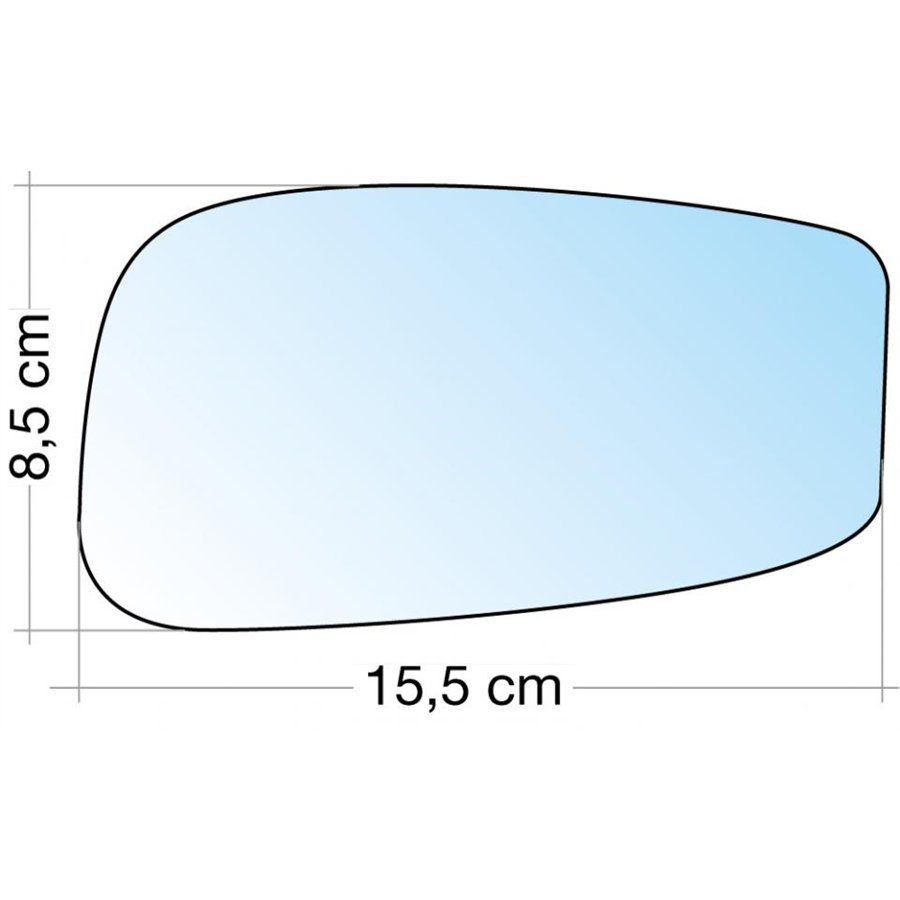 SPECCHIO C/PIASTRA DX CROM. CURVO FIAT IDEA ˃10, STILO-LANCIA MUSA ˃09
