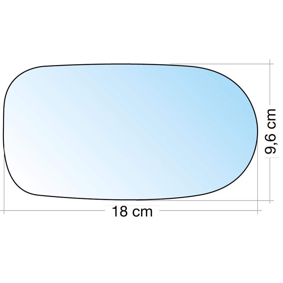 SPECCHIO C/PIASTRA SX-DX CROM. CURVO FIAT PALIO 02˃