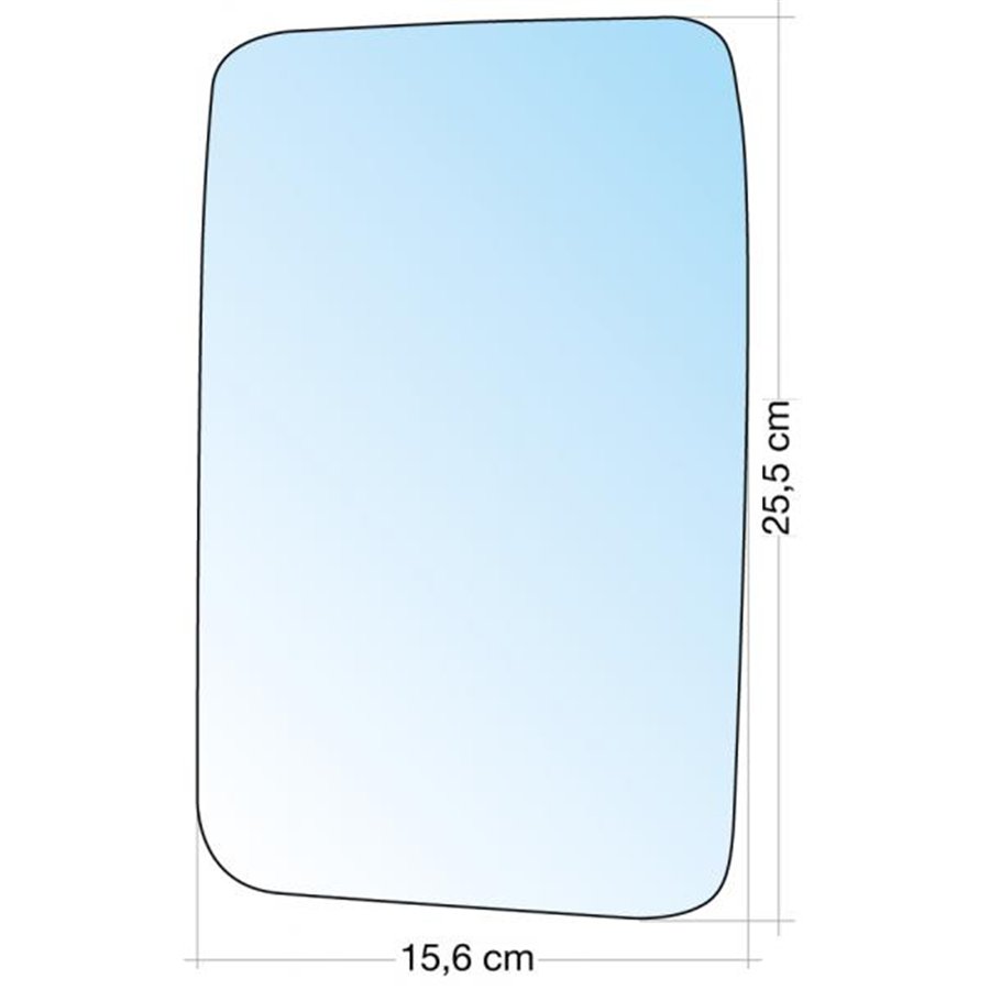 SPECCHIO C/PIASTRA SX-DX CROM. CURVO CITROEN C25 91˃94, JUMPER 94˃99-FIAT DUCATO ˃99-IVECO DAILY ˃99-PEUGEOT J5 BOXER ˃99