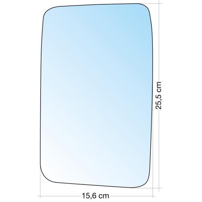 SPECCHIO C/PIASTRA SX-DX CROM. CURVO TERM.  CITROEN C25 91˃94, JUMPER 94˃99-FIAT DUCATO ˃99-IVECO DAILY ˃99-PEUGEOT J5 BOXER ˃99