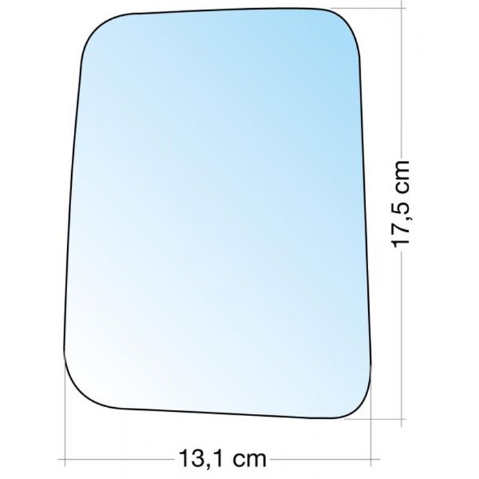 SPECCHIO C/PIASTRA SX CROM. CURVO FIAT FIORINO 98˃07 (COM.MECCANICO)