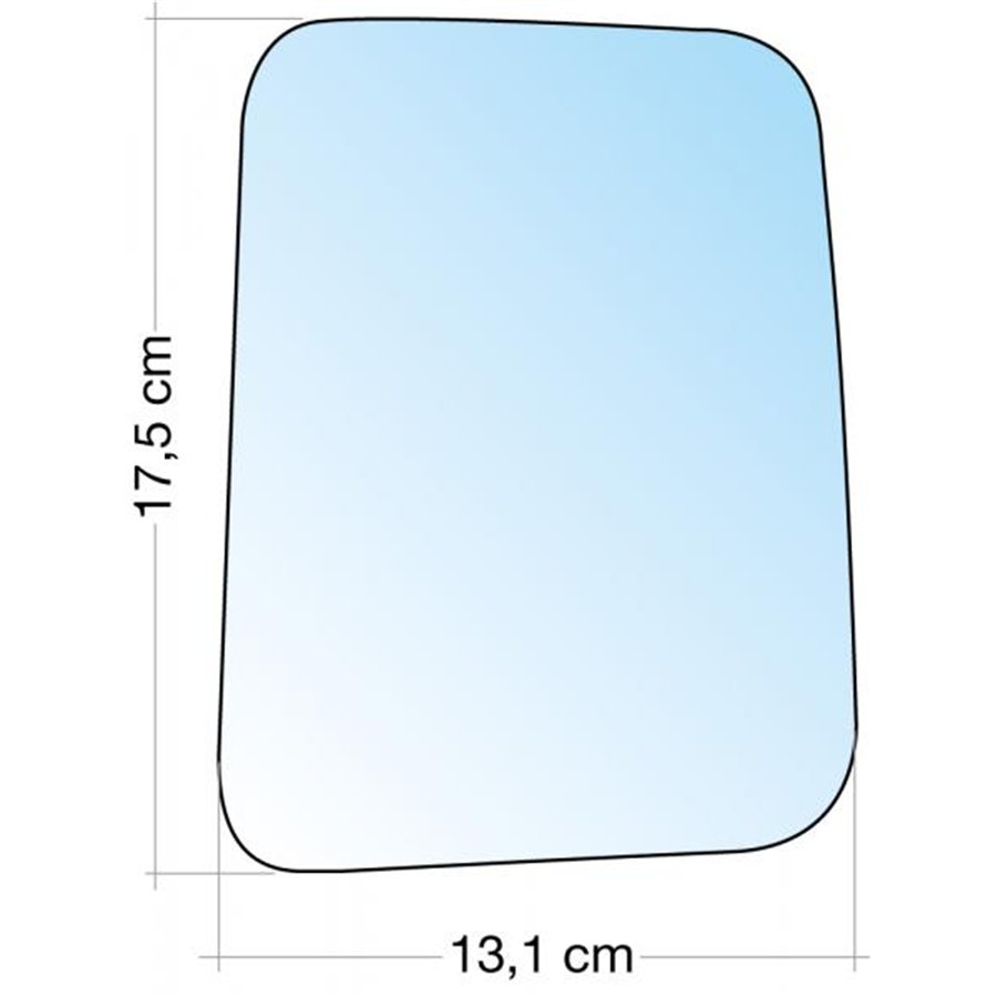 SPECCHIO C/PIASTRA DX CROM. CURVO TERM. FIAT FIORINO 98˃07 (COM.MECCANICO)
