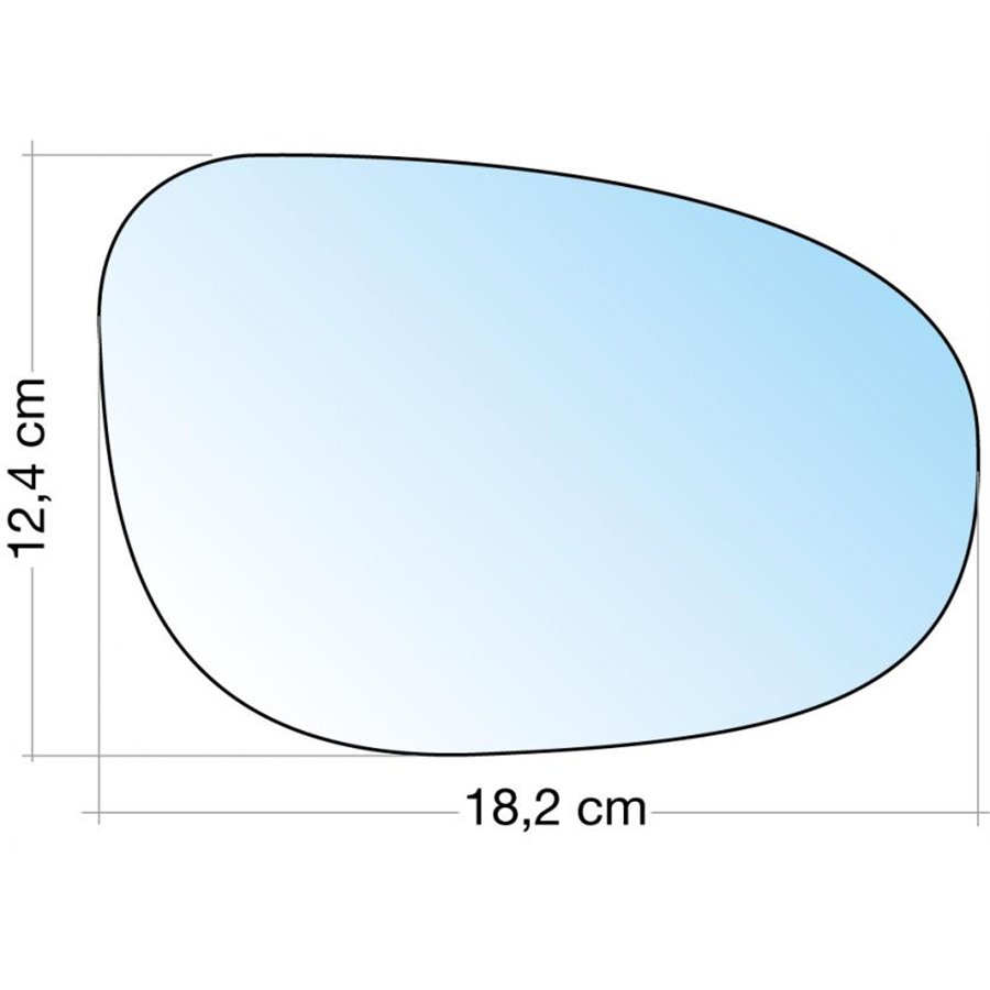 SPECCHIO C/PIASTRA DX AZZ. ASF. TERM. FIAT BRAVO 07˃, CROMA 05˃-LANCIA DELTA 08˃