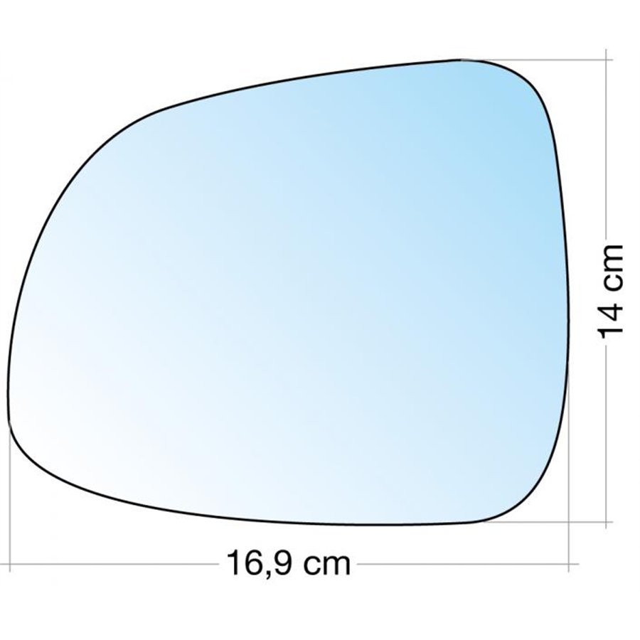 SPECCHIO C/PIASTRA SX CROM. ASF. TERM. FIAT SEDICI-SUZUKI SX4 ˃09