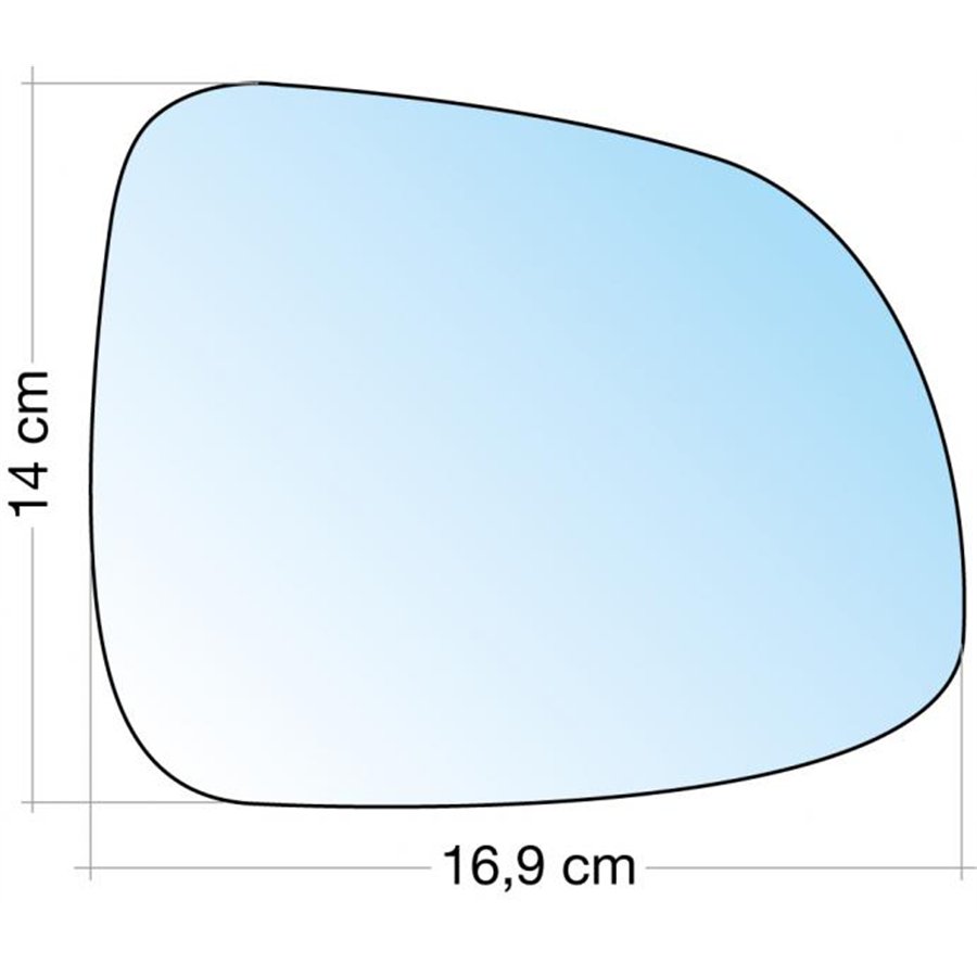 SPECCHIO C/PIASTRA DX CROM. CURVO FIAT SEDICI-SUZUKI SX4 ˃09