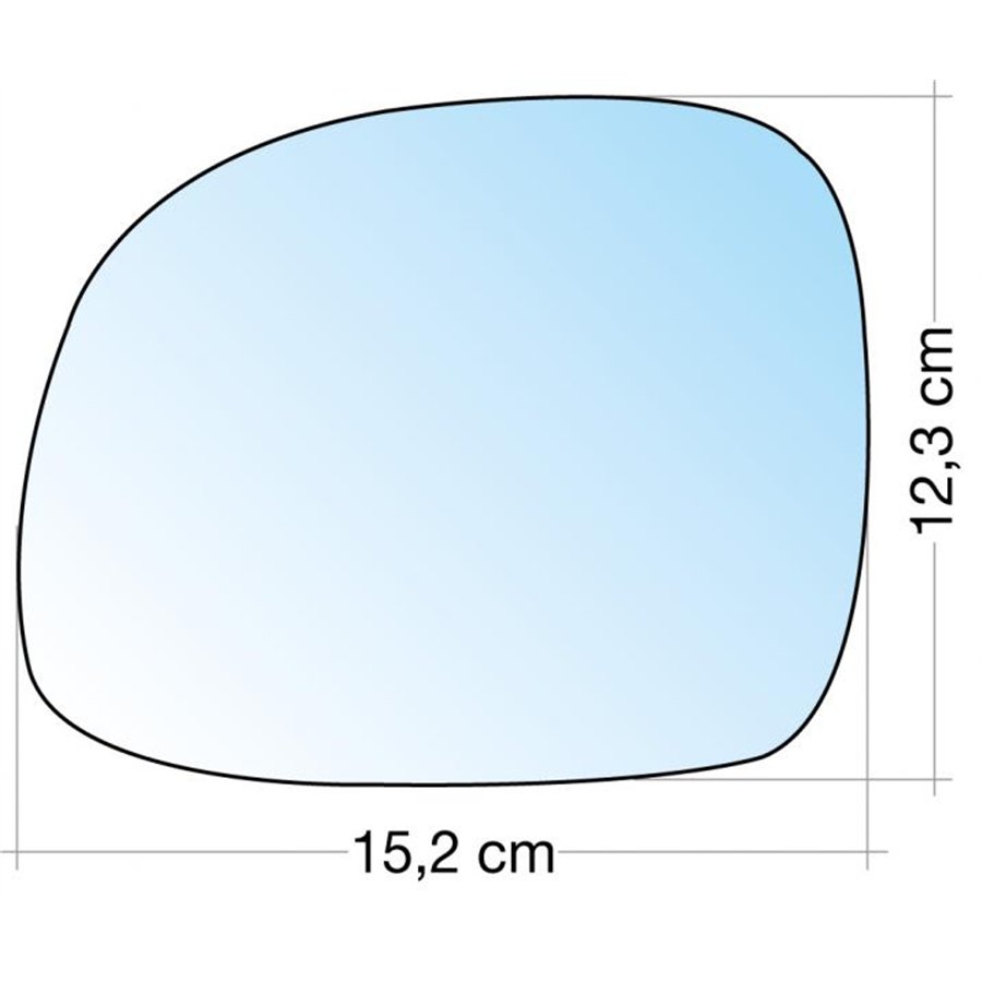 SPECCHIO C/PIASTRA SX CROM. ASF. TERM. FIAT PANDA 09˃