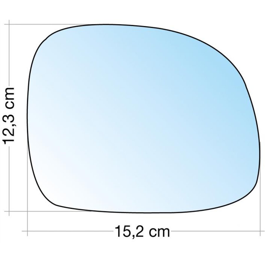 SPECCHIO C/PIASTRA DX CROM. CURVO FIAT PANDA 09˃