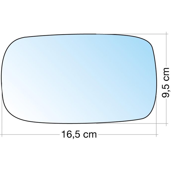 SPECCHIO C/PIASTRA SX CROM. ASF. FIAT PALIO ˃02, PUNTO ˃99