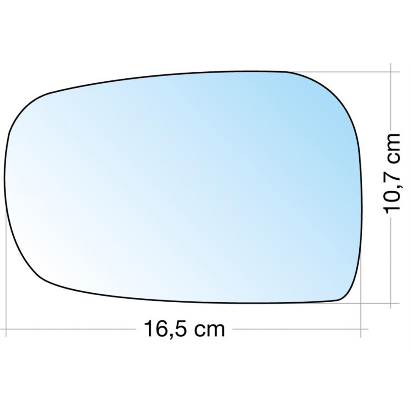 SPECCHIO C/PIASTRA SX CROM. ASF. FIAT PUNTO CLASSIC 09˃