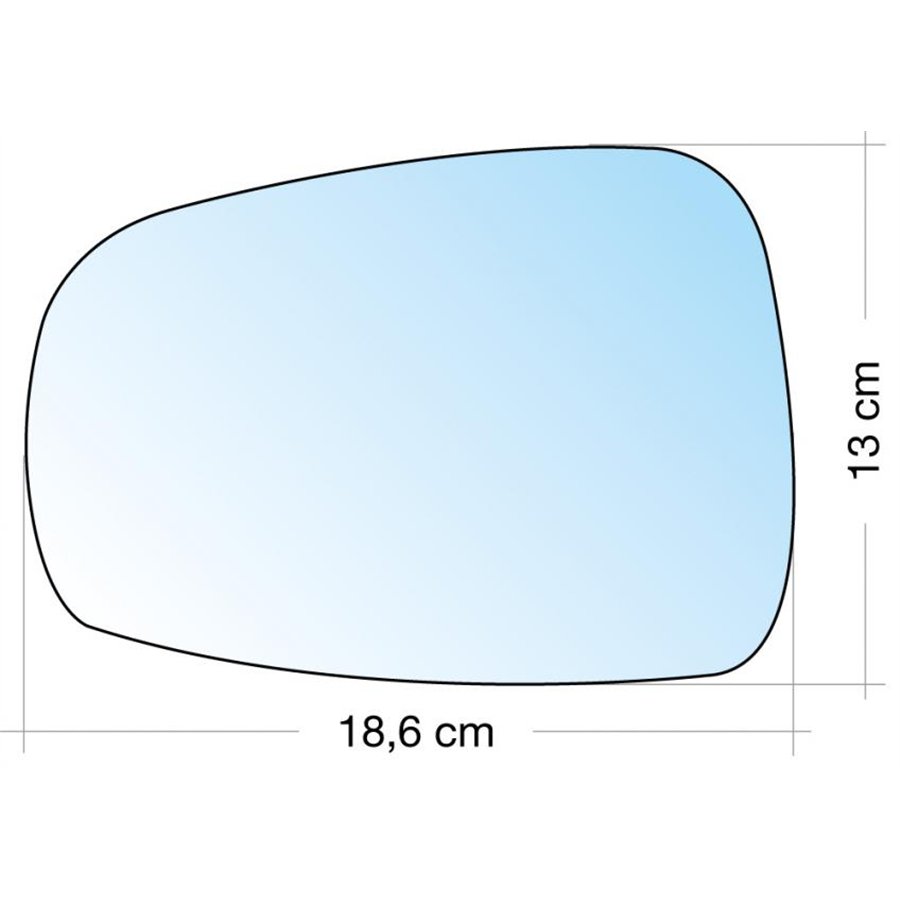 SPECCHIO C/PIASTRA SX CROM. ASF. TERM. CITROEN C8-FIAT ULYSSE-LANCIA PHEDRA-PEUGEOT 807 10˃