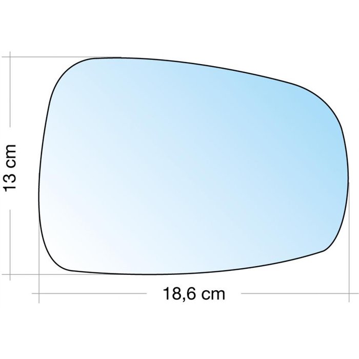 SPECCHIO C/PIASTRA DX CROM. CURVO CITROEN C8-FIAT ULYSSE-LANCIA PHEDRA-PEUGEOT 807 10˃