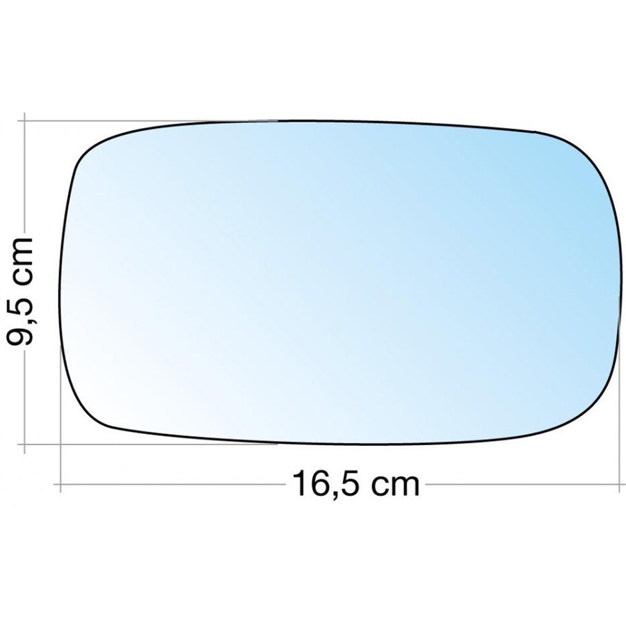 SPECCHIO C/PIASTRA DX CROM. CURVO FIAT PALIO ˃02 PUNTO 1° SERIE ˃99