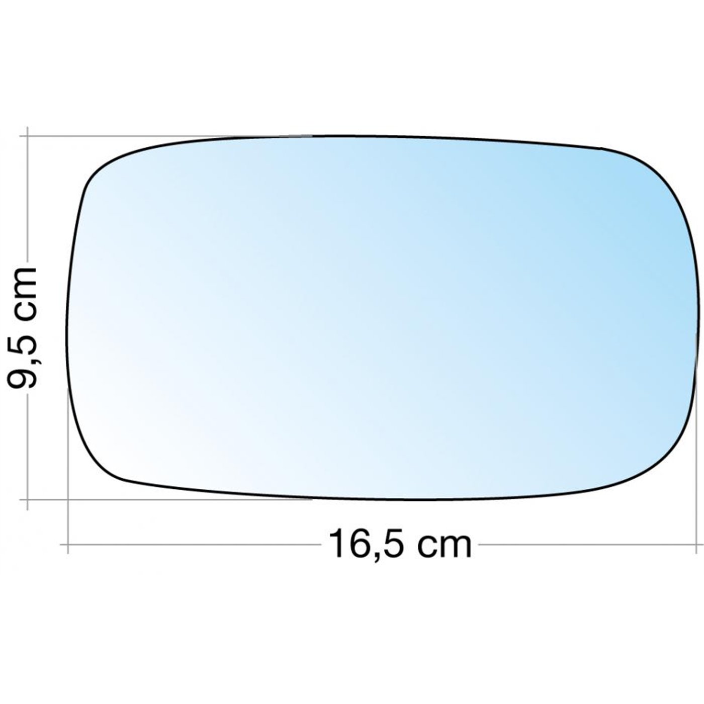 SPECCHIO C/PIASTRA DX CROM. ASF. FIAT PUNTO 1° SERIE ˃99