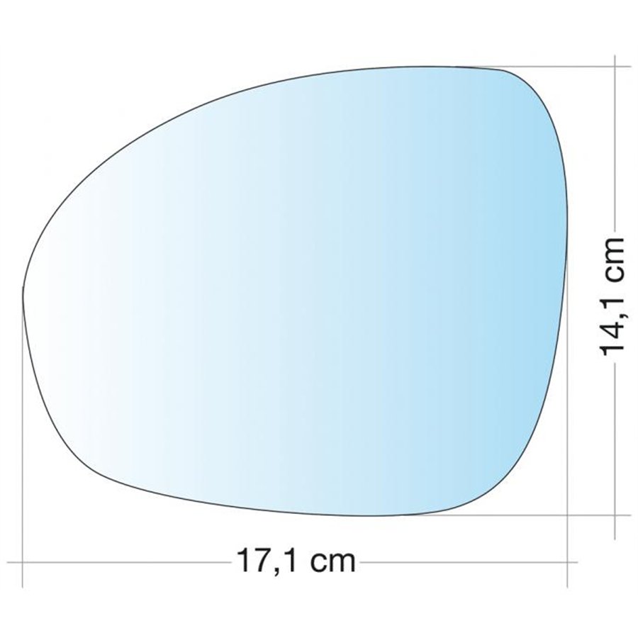 SPECCHIO C/PIASTRA SX CROM CURVO TERM FIAT 500X 14˃