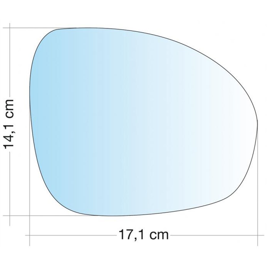 SPECCHIO C/PIASTRA DX CROM CURVO TERM FIAT 500X 14˃