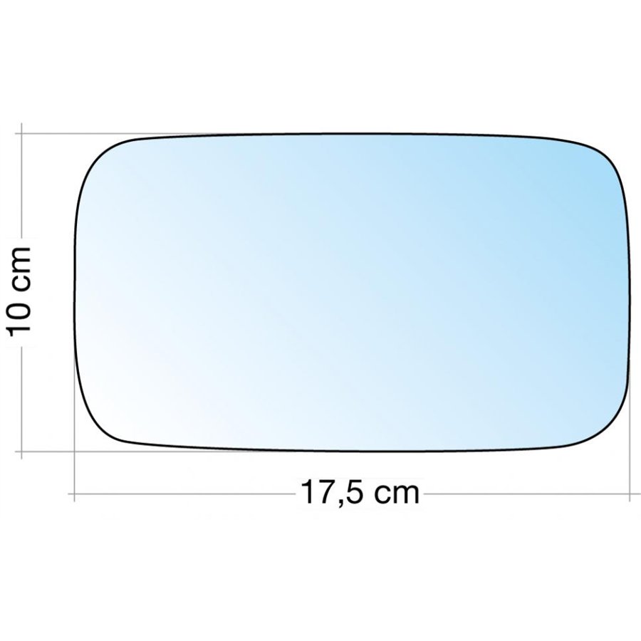 SPECCHIO C/PIASTRA DX CROM. CURVO FORD FIESTA 89˃94